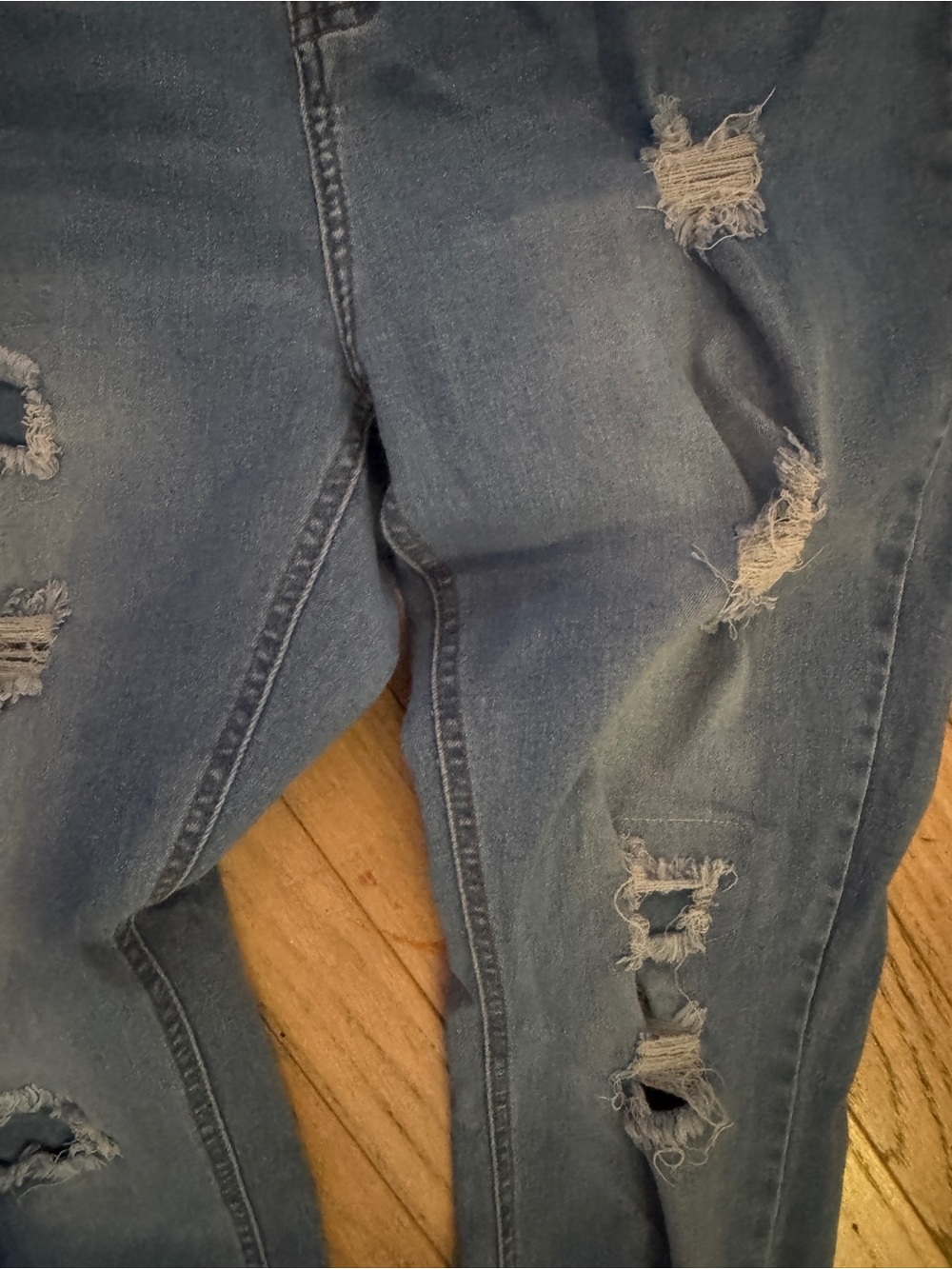 Celebrity Ace High Rise Stitched Cuff Distressed Jeans Size 16 - Picture 4 of 7